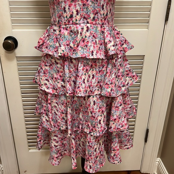 Maison Maar Tiered Midi Dress in Pink Multicolor, Size Small, NWOT - Picture 6 of 17